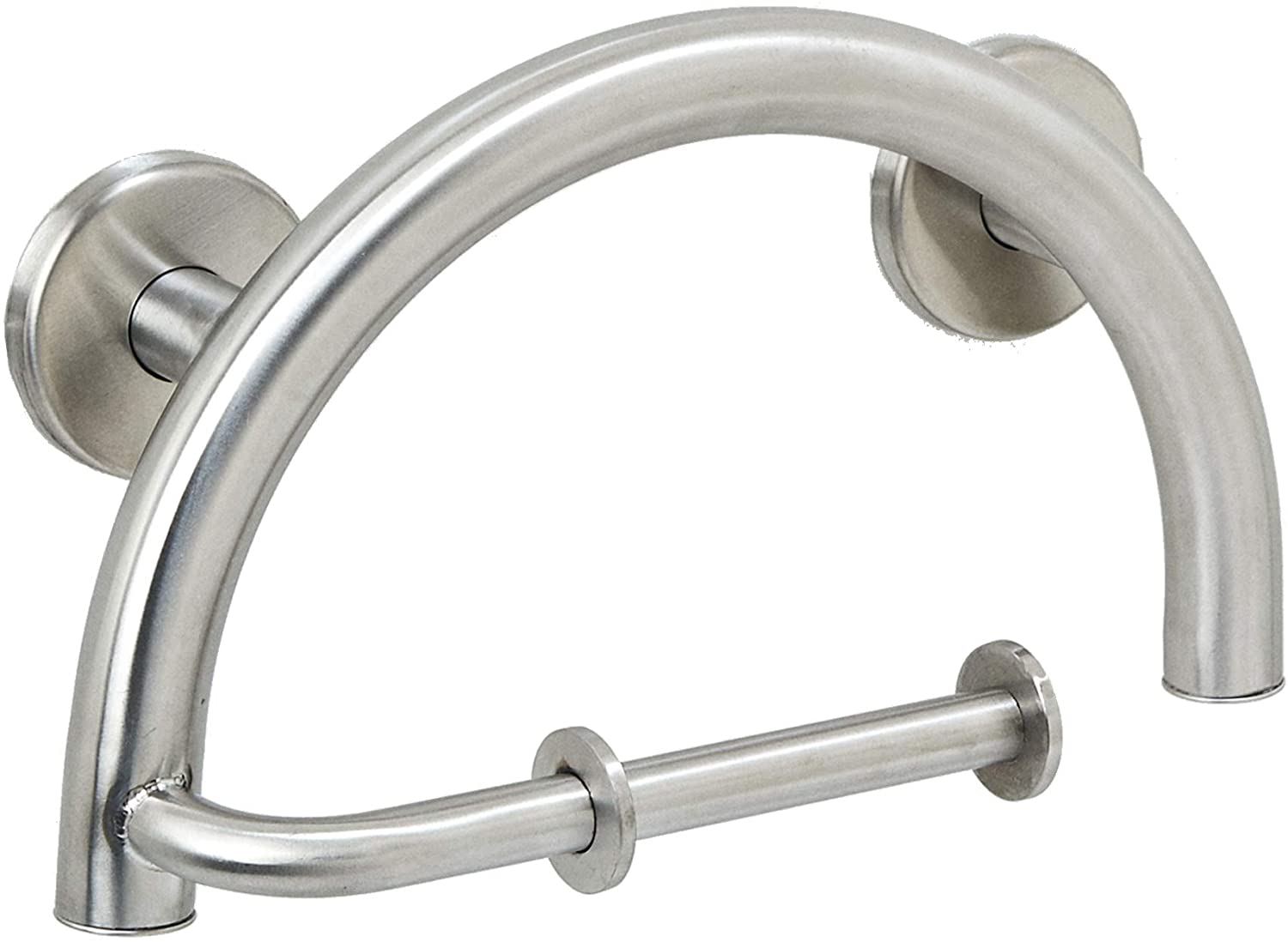 Circle grab bar toilet paper holder (Polished, Brushed, Bronze, Matte Black, Brushed Gold)