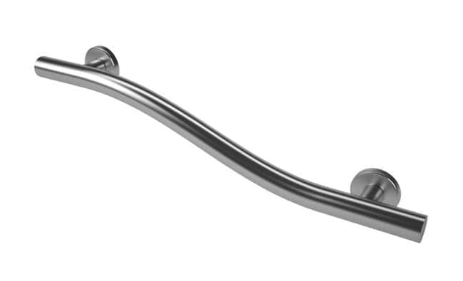 Wave bar grab bar. (18", 24",36")(Polished, Brushed, Bronze, Matte Black)