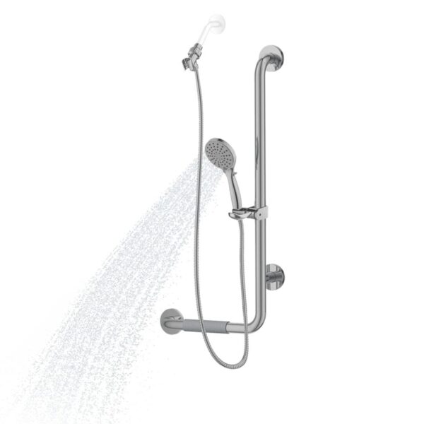 L-shaped hand-shower kit. (Polished, Brushed)
