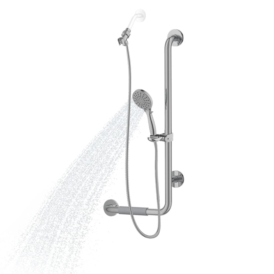 L-shaped hand-shower kit. (Polished, Brushed)