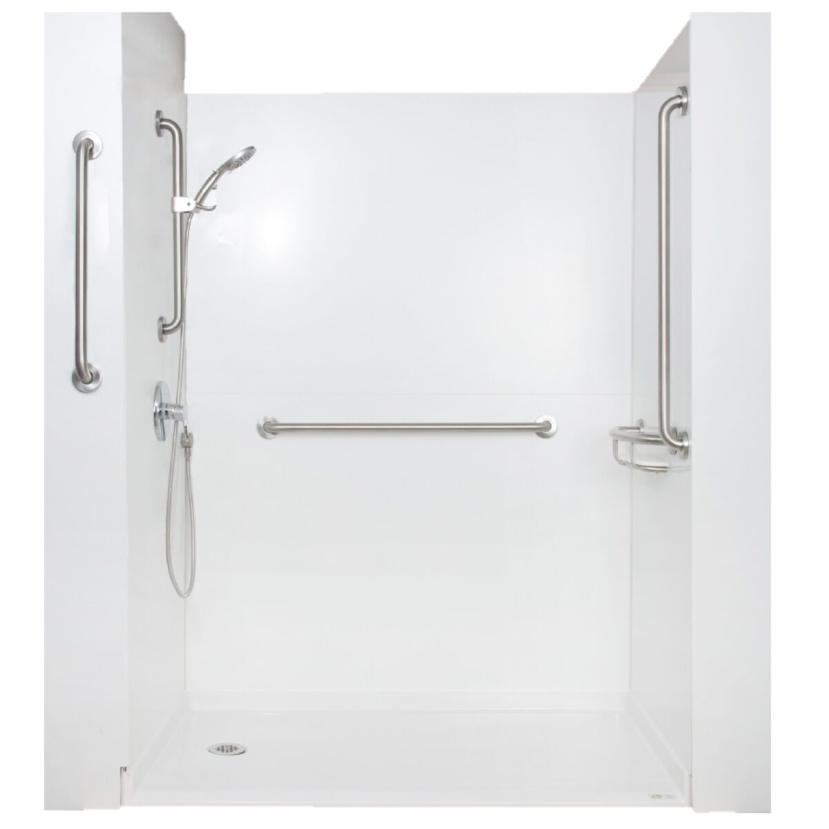 Bilanx Turn-Key Shower with standard grab bars