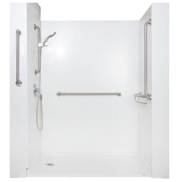 Bilanx Turn-Key Shower with standard grab bars