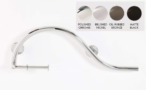 Bowed Grab Bar/tissue paper holder(Polished, Brushed, Bronze, Matte Black)