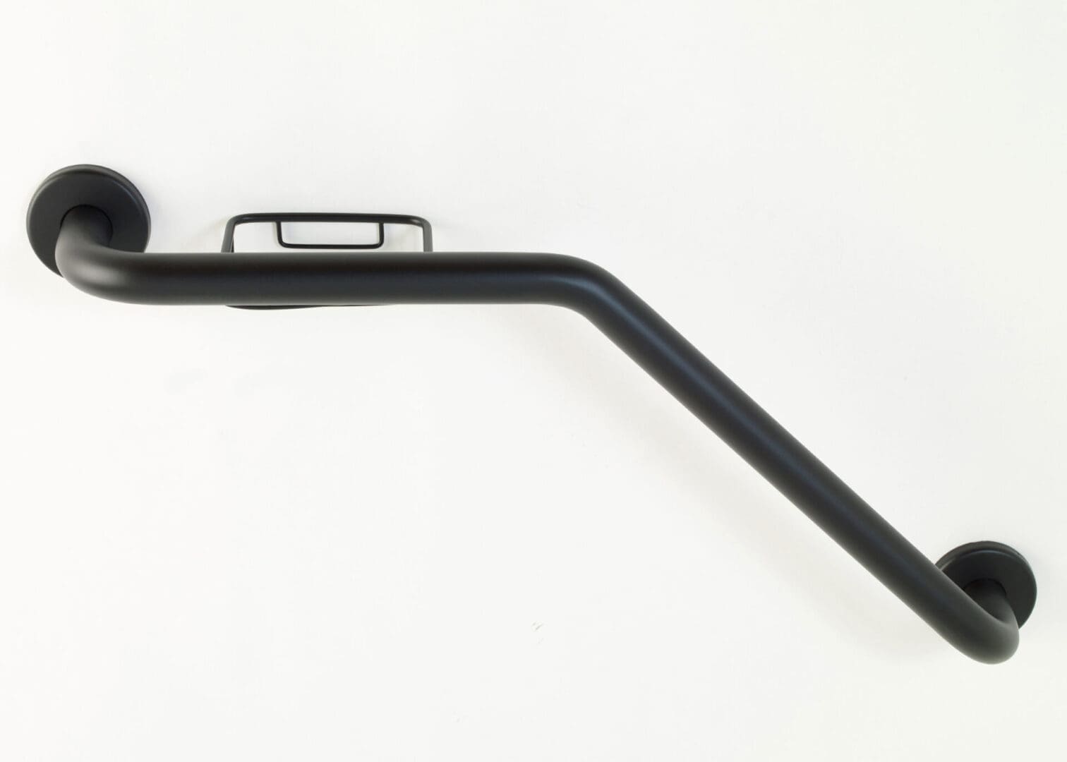 Soap basket grab bar, Left and Right hand options. (Polished, Brushed, Bronze, Matte Black)