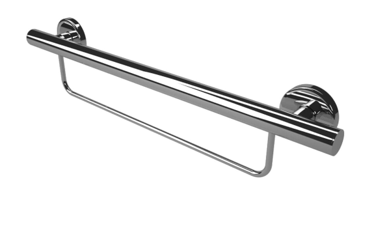 Linear grab bar with towel bar (Polished, Brushed, Bronze, Matte Black, Brushed Gold)
