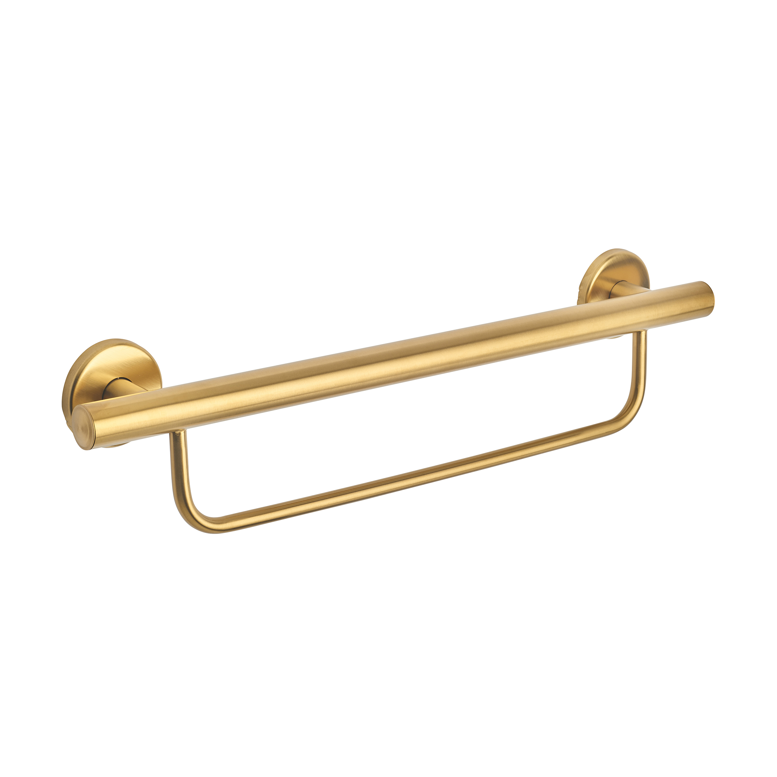 Linear grab bar with towel bar (Polished, Brushed, Bronze, Matte Black, Brushed Gold) - Image 1