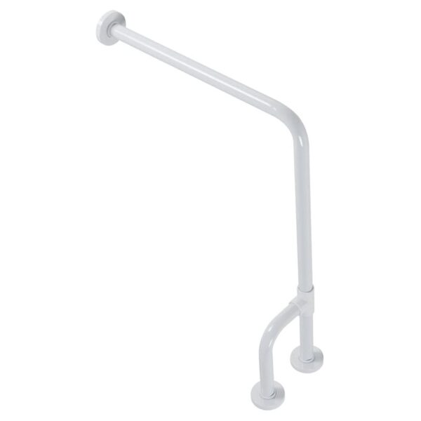 White Wall to floor safety support bar