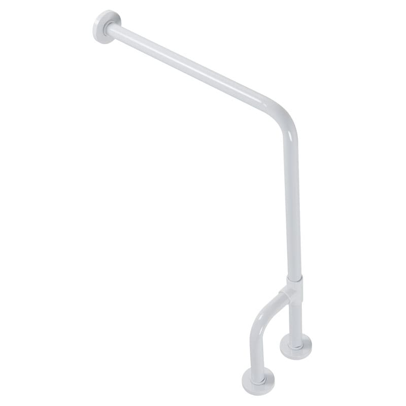 White Wall to floor safety support bar