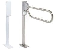 Floor mounted support column. Stainless steel.