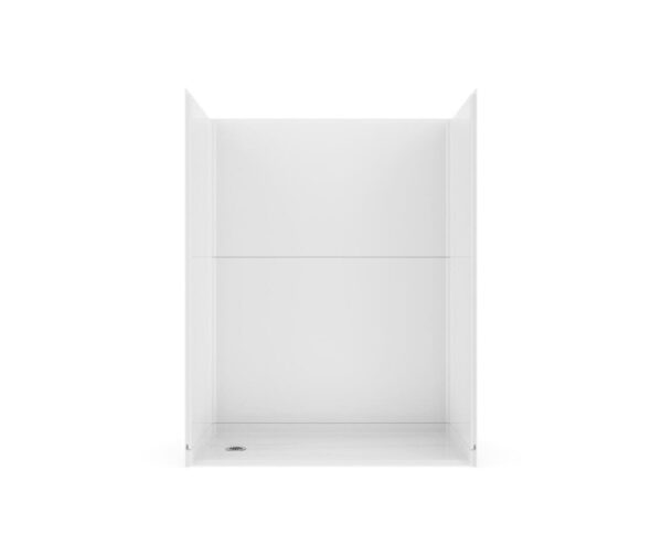 60 x 36" 5Pc. White RBS barrier-free shower unit with left, right, or center drain.