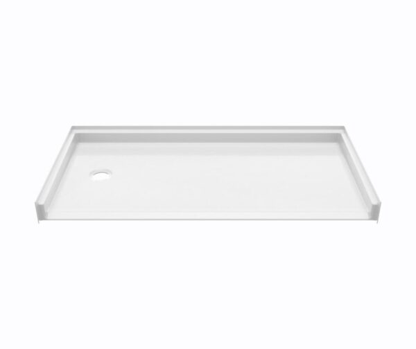 60 x 30" White RBS barrier-free shower pan with left, right, or center drain.