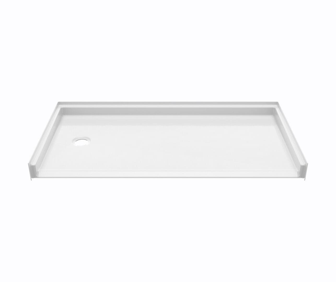 60 x 30" White RBS barrier-free shower pan with left, right, or center drain.