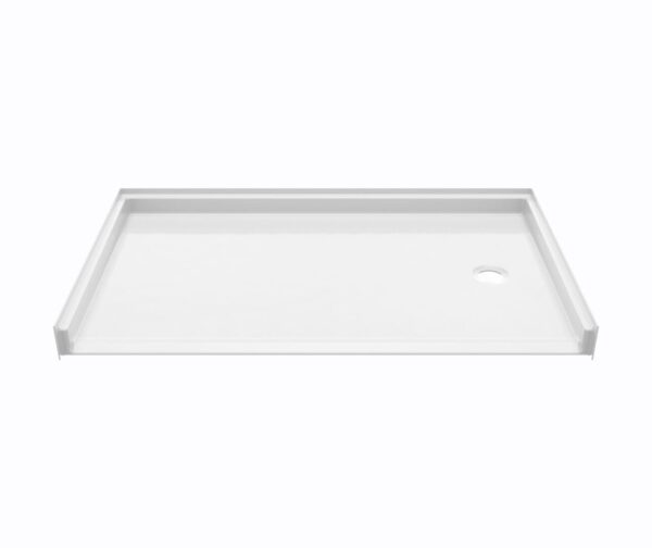 60 x 36" White RBS barrier-free shower pan with left, right, or center drain.