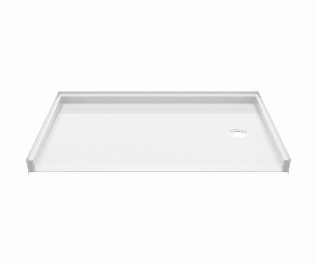 60 x 36" White RBS barrier-free shower pan with left, right, or center drain.