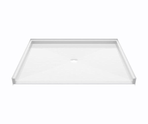 60 x 48" White RBS barrier-free shower pan with center drain.