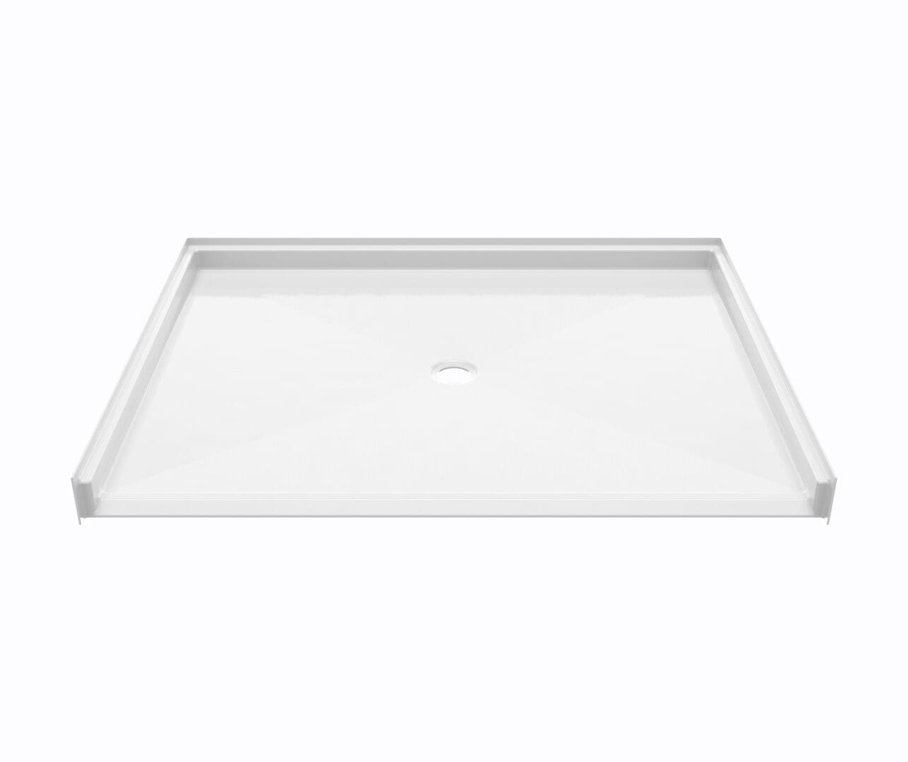 60 x 48" White RBS barrier-free shower pan with center drain.
