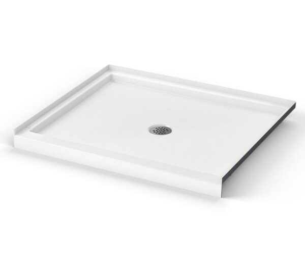 42 x 34 " Low-threshold shower base with center drain