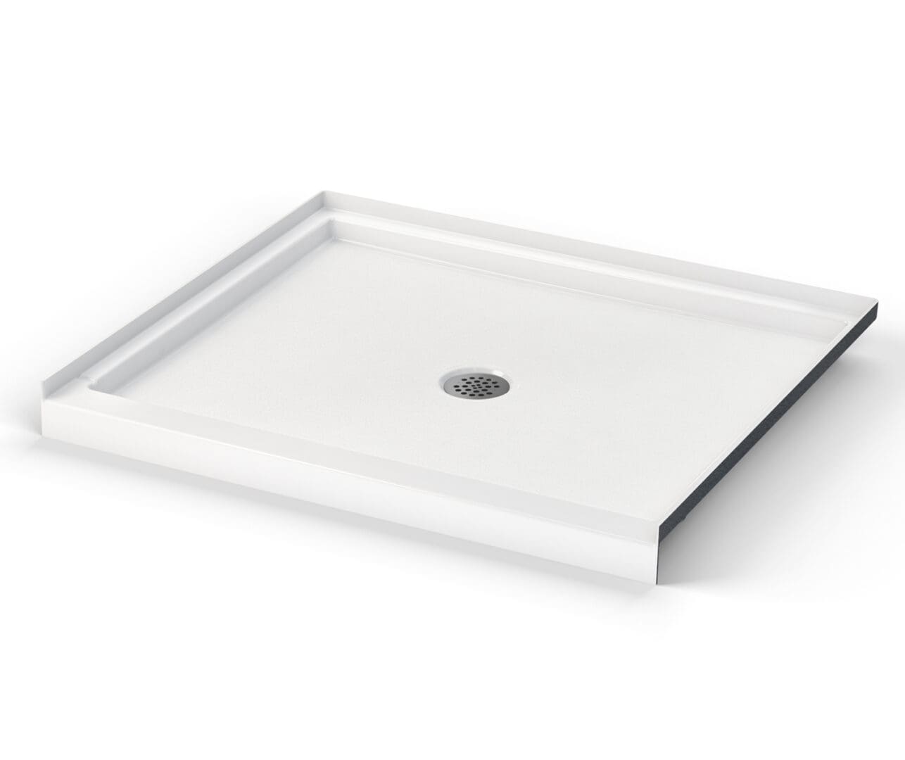 42 x 34 " Low-threshold shower base with center drain