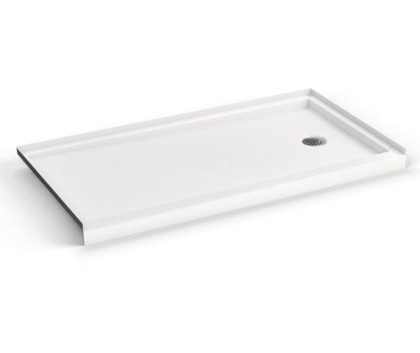 60 x 30 " Low-threshold shower base with left or right hand drain