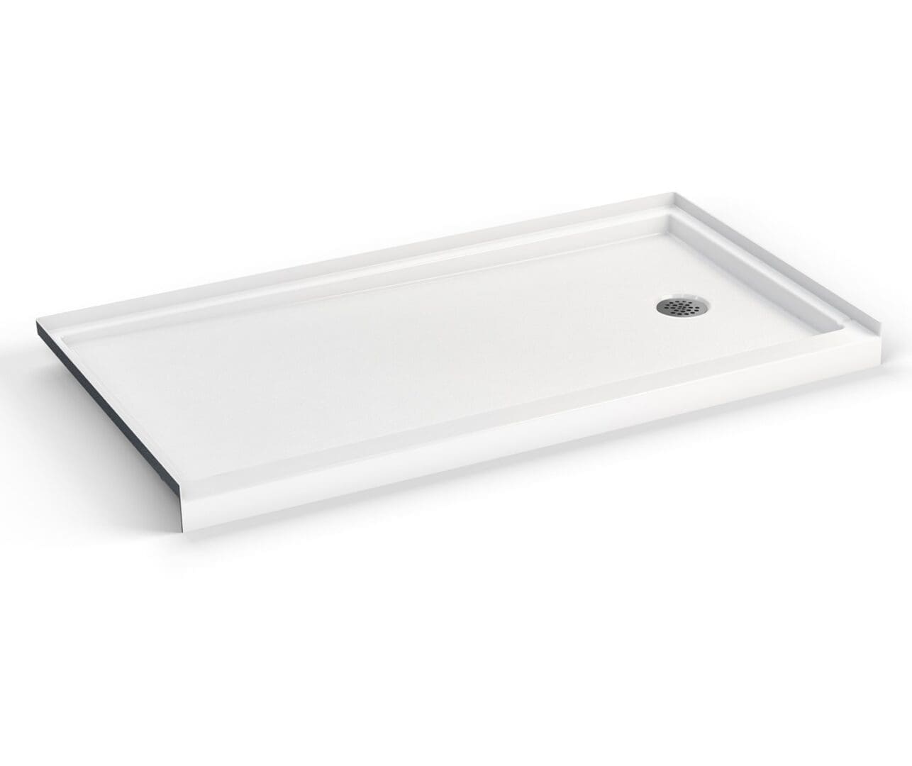 60 x 30 " Low-threshold shower base with left or right hand drain