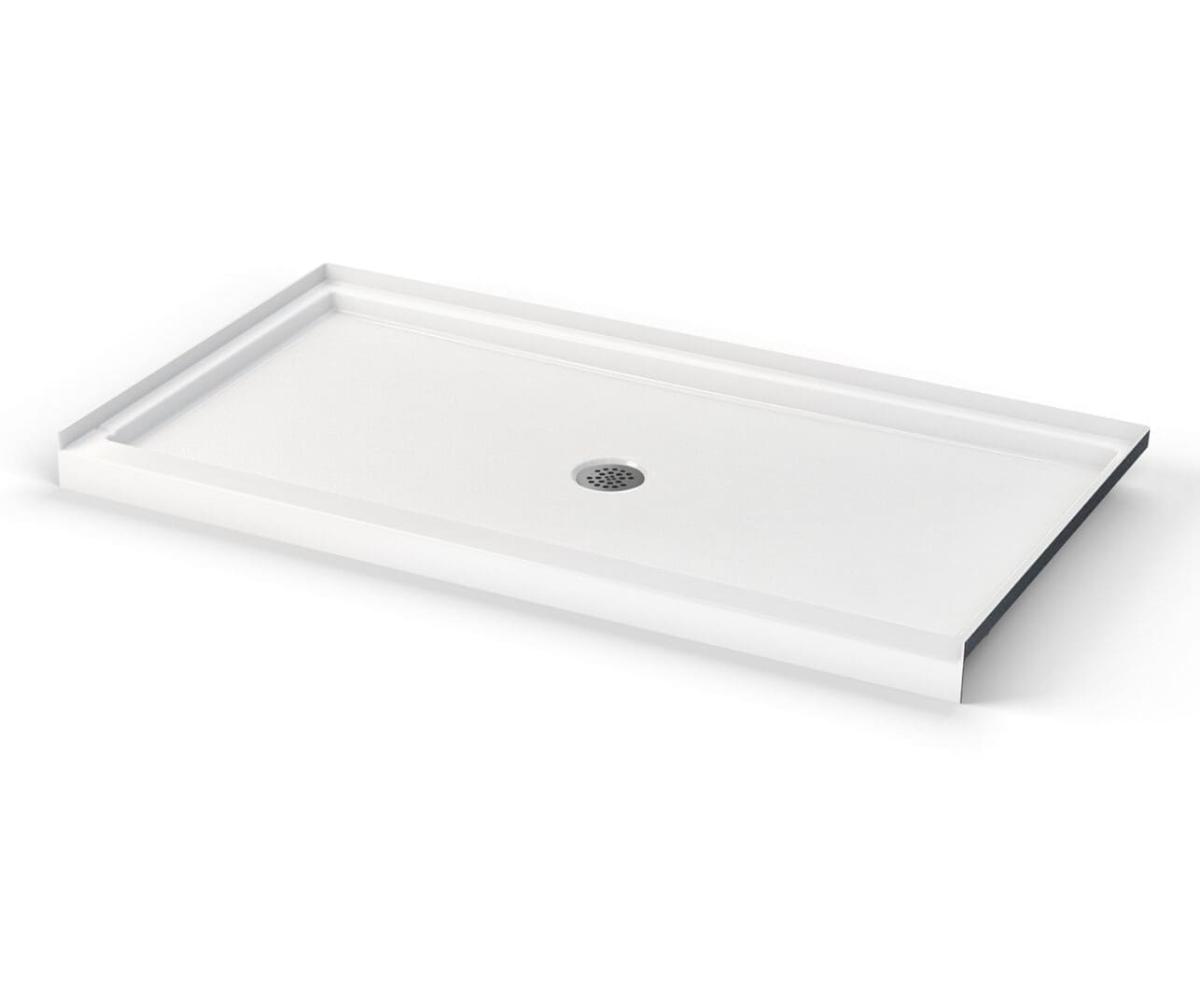 60 x 32 " Low-threshold shower base with left, right, or center drain
