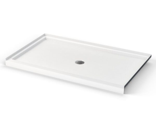 60 x 36 " Low-threshold shower base with left, right, or center drain