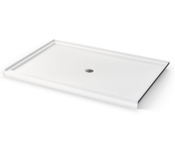 72 x 48 " Low-threshold shower base with center drain