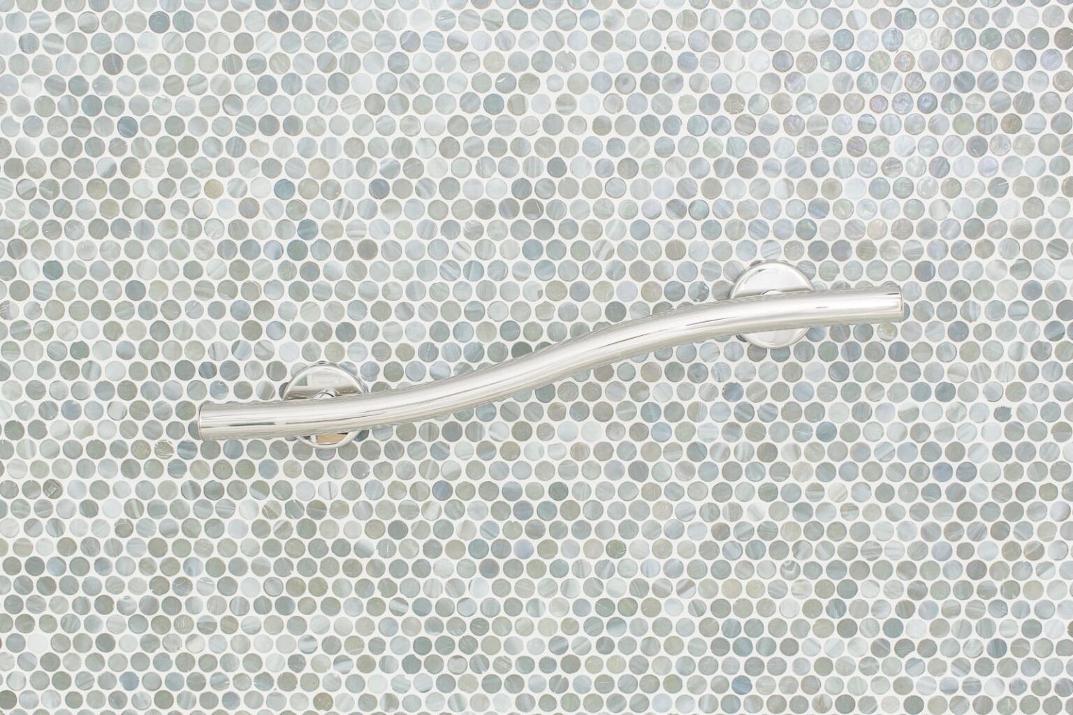 Wave bar grab bar. (18", 24",36")(Polished, Brushed, Bronze, Matte Black)