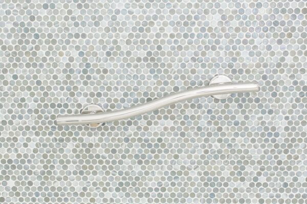 Wave bar grab bar. (18", 24",36")(Polished, Brushed, Bronze, Matte Black)