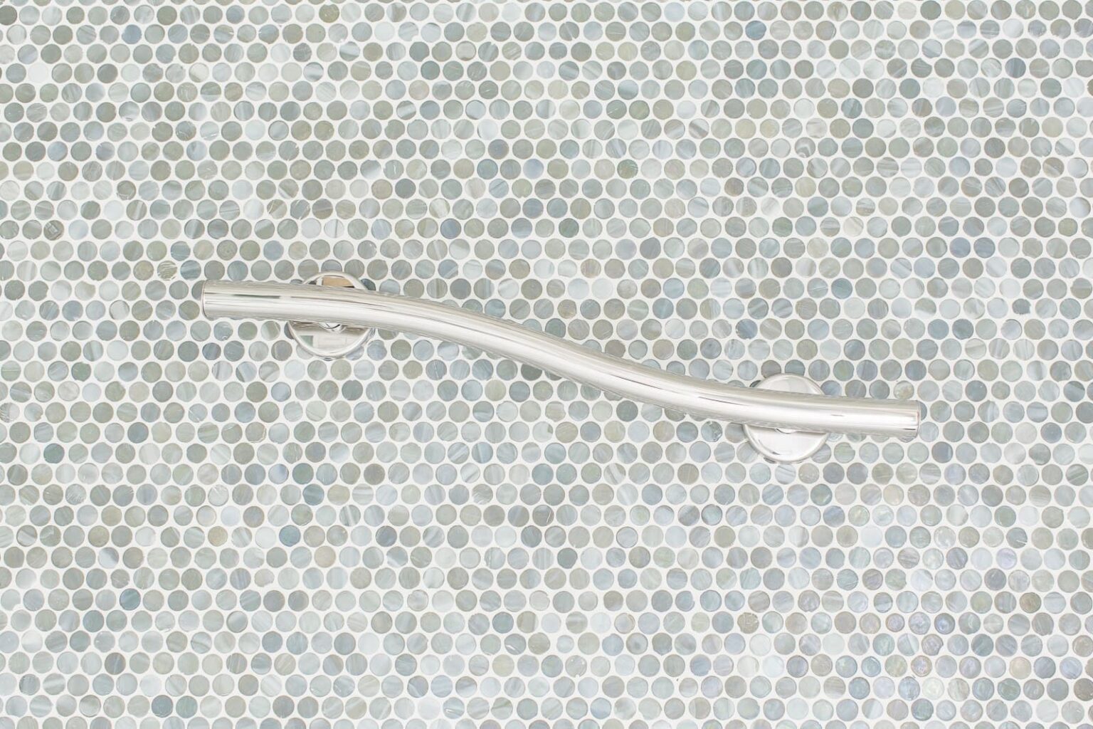 Wave bar grab bar. (18", 24",36")(Polished, Brushed, Bronze, Matte Black)