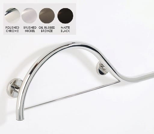 Bowed Grab Bar/Towel bar(Polished, Brushed, Bronze, Matte Black)