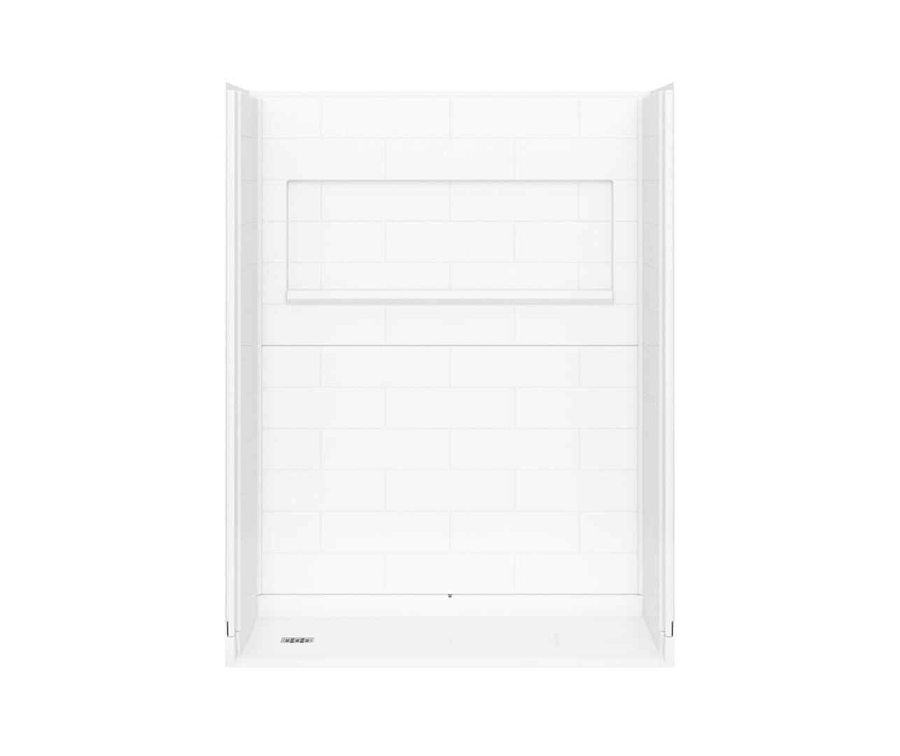 60 x 32" White RBX barrier-free shower unit with left or right hand drain.