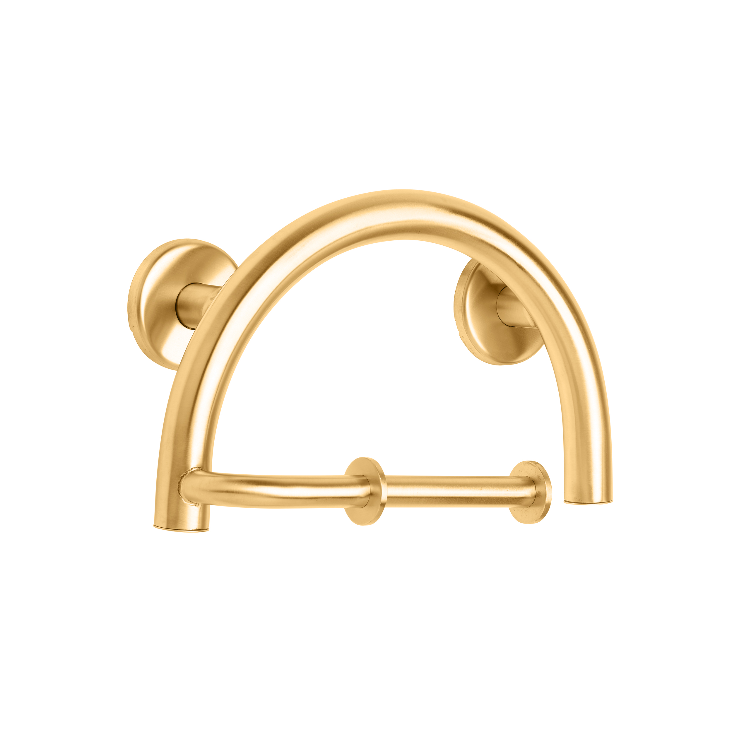 Circle grab bar toilet paper holder (Polished, Brushed, Bronze, Matte Black, Brushed Gold) - Image 5