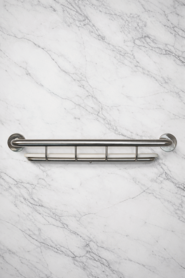 XL 26" Shampoo shelf grab bar (Polished, Brushed, Bronze, Matte Black, Brushed Gold)