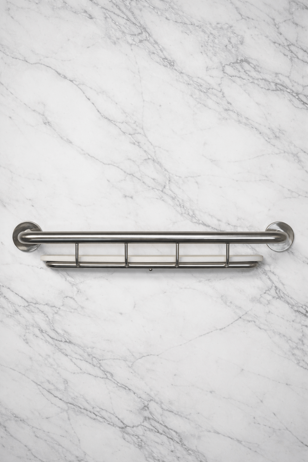 XL 26" Shampoo shelf grab bar (Polished, Brushed, Bronze, Matte Black, Brushed Gold)