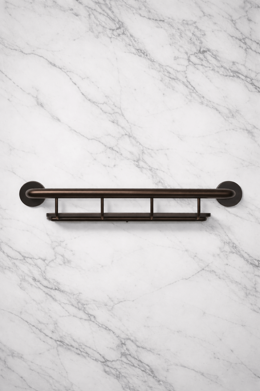 XL 26" Shampoo shelf grab bar (Polished, Brushed, Bronze, Matte Black, Brushed Gold)