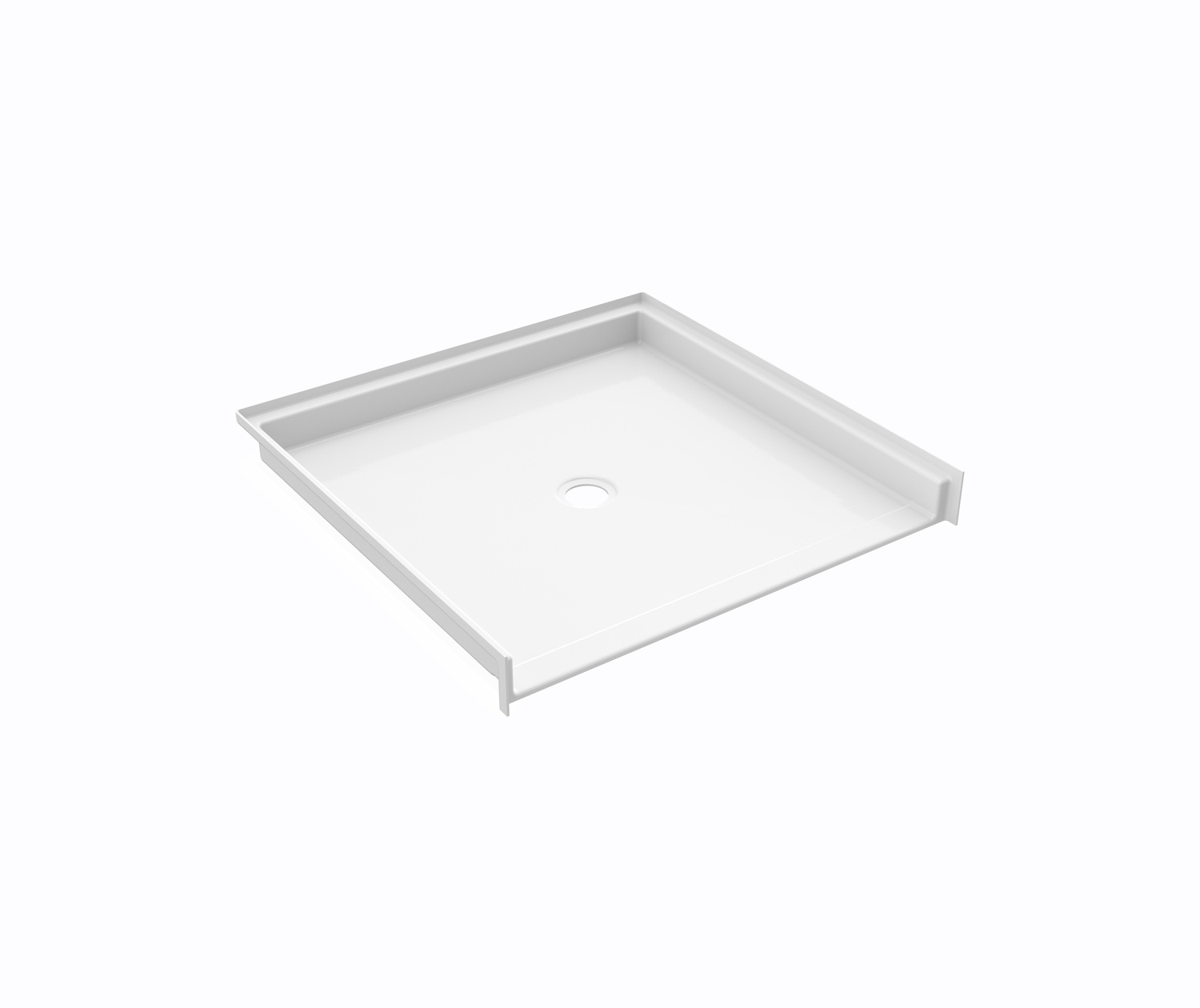 38 x 38" White RBS barrier-free shower pan with center drain. - Image 2