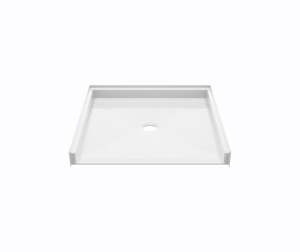38 x 38" White RBS barrier-free shower pan with center drain.